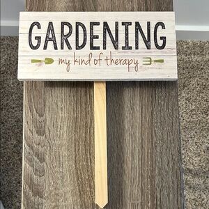 Set of 3- Gardening Signs with Wooden Stake
